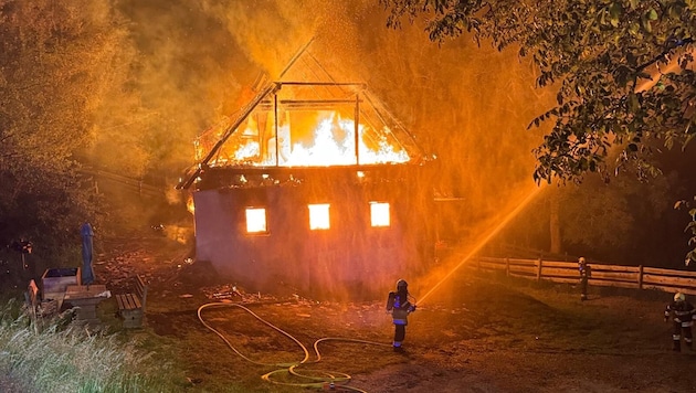In Maria Lankowitz brannte ein Bauernhaus aus.