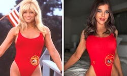 Damals wie heute ein Hingucker! Donna D‘Errico 1996 im Kult-Badeanzug von „Baywatch“ – und fast ...