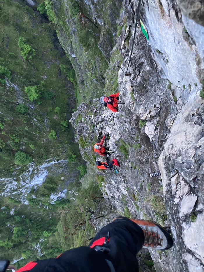 Eine Bergung per Helikopter wurde wetterbedingt abgebrochen