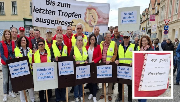 Von Austräger-Pensionisten über Gewerkschafter bis zu erzürnten Bürgern: Alle kamen sie zur Demo in Poysdorf. 