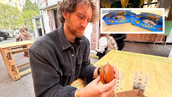 Der sogenannte UFO-Burger sorgte genauso wie der Eisburger erst einmal für kritische Blicke.