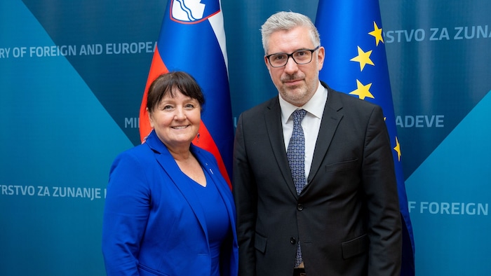 Staatssekretär Marko Stucin und die steirische ÖVP-Chefin Manuela Khom
