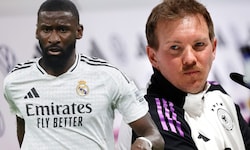 Julian Nagelsmann (re.) blickt ernst auf die Causa Rüdiger.