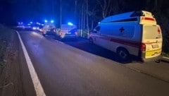 Ein Großaufgebot an Einsatzkräften auf der Packer Bundesstraße