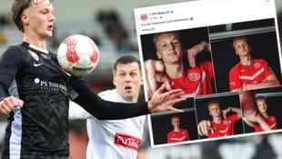 Konstantin Schopp läuft künftig in Rot statt, wie bisher, in Schwarz auf.,