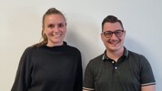 INTEGRA-Betreuerin Belinda Wetzel und ihr ehemaliger Klient Patrick Schneider.