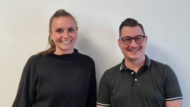 INTEGRA-Betreuerin Belinda Wetzel und ihr ehemaliger Klient Patrick Schneider.