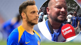 Lukas Ammann spricht unter anderem über Marko Arnautovic.  (Bild: GEPA, krone.tv)