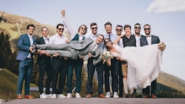 Stefan Brennsteiner und Denise (beide vorne).