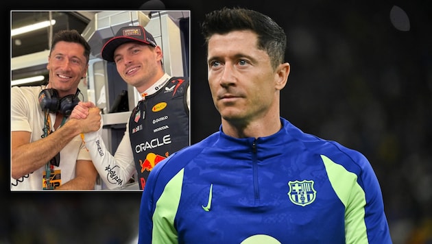 Robert Lewandowski schaute am Circuit de Barcelona-Catalunya vorbei.