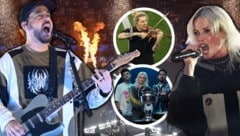 Linkin Park traten vor dem Champions-League-Finale in der Allianz Arena auf.