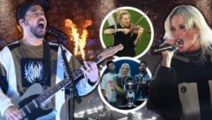 Linkin Park traten vor dem Champions-League-Finale in der Allianz Arena auf.