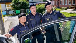 Die Helden des Tages: Janette Pointecker, David Zirnitzer und Philip Schattauer. (Bild: Markus Tschepp)