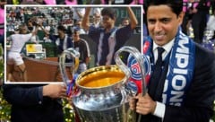 Nasser Al-Khelaifi darf einen großen Pokal stemmen – vor fast 30 Jahren war er davon weit ...