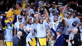 Die Indiana Pacers bejubeln den Sieg in der Eastern Conference