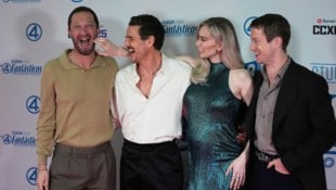 „Fantastic Four“ in Mexiko: Ebon Moss-Bachrach, Pedro Pascal, Vanessa Kirby und Joseph Quinn bei ...
