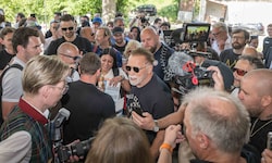 Großer Bahnhof für Arnold Schwarzenegger am Sonntag am Thalersee bei Graz