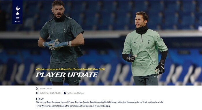In einem Nebensatz verkündete Tottenham den Abschied von Timo Werner.