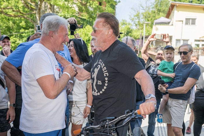 Arnold Schwarzenegger mit Kindheits-Freund Peter Urdl