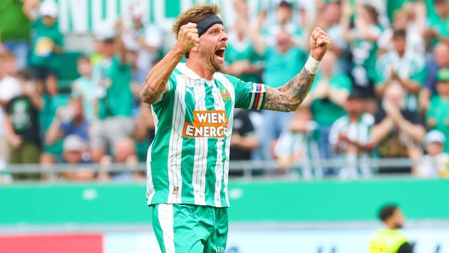 Guido Burgstaller hat mit seinem Tor zum zwischenzeitlichen 1:0 für den SK Rapid die Weichen für das „Wunder von Hütteldorf“ gestellt – in seinem wohl letzten Spiel als Profi-Fußballer …
