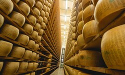 Parmigiano Reggiano ist eine der härtesten Käsearten und ist nach der Stadt Parma in der ...