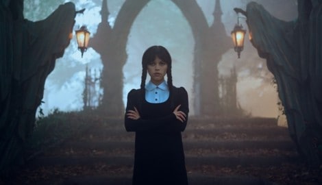 Schauspielerin Jenna Ortega als „Wednesday“. 