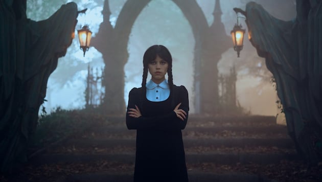 Schauspielerin Jenna Ortega als „Wednesday“.