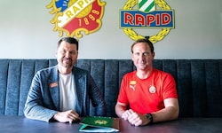 Thomas Sageder (re.) wird Co-Trainer bei Rapid