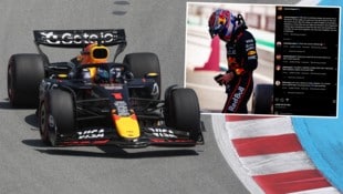 Max Verstappen ruderte nach seinem gefährlichen Mannöver in Barcelona zurück. (Bild: Krone KREATIV/APA/AFP/Pierre-Philippe MARCOU, instagram.com/maxverstappen1)