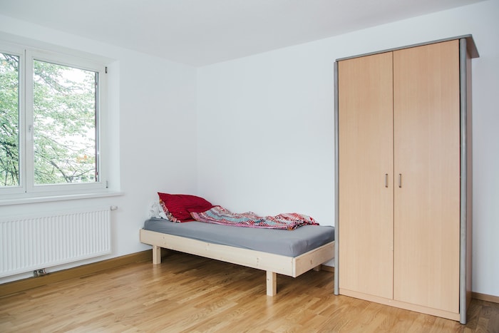 Schlafzimmer in der Sozialeinrichtung dowas in Bregenz.