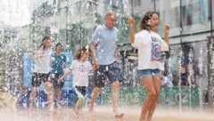 Für viel Erfrischung und tolle Shows am Abend sorgte im Vorjahr der Wasserspielplatz am ...