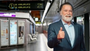 Für Überraschung sorgte Dienstagmorgen die Stimme des Action-Stars an den Stationen der Wiener ...