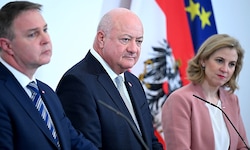 Die Partei von Außenministerin Beate Meinl-Reisinger könnte das Vorhaben von SPÖ und ÖVP (im ...