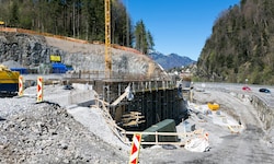 Baustelle in der Felsenau