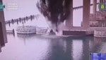 Detonation an der Brücke von Kertsch. (Bild: Screenshot/SBU, Krone KREATIV)
