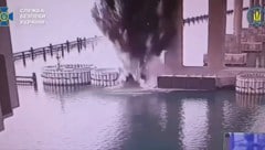 Detonation an der Brücke von Kertsch.