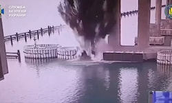 Detonation an der Brücke von Kertsch.