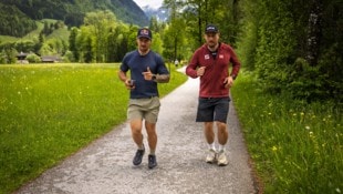 Verstehen sich gut: Marcel Hirscher (li.) und Max Franz (Bild: Red Bull Content Pool)
