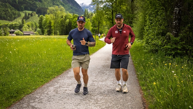 Verstehen sich gut: Marcel Hirscher (li.) und Max Franz.