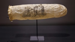 Dieses Kondom ist derzeit im Rijksmuseum in Amsterdam zu sehen. Es stammt wohl aus einem Bordell ...
