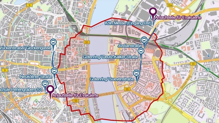 Der endgültige Gefahrenbereich wurde vom KBD mit einem Radius von 1000 Metern festgelegt.