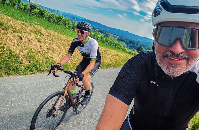 Die „Radkrone“ beim Testen des Scott Solace eRide in der Südsteiermark – an meiner Seite der ...
