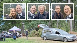 Am Filmset entstehen für den Grafenbacher Bestatter schöne Erinnerungen mit den Stars wie ...