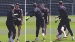 Streckte Wojciech Szczesny etwa Robert Lewandowski zu Boden?