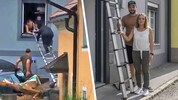 Marton Gazdag und Noemi Petrovics wurden vor einem Jahr zu Lebensrettern. Über eine Leiter ...