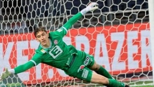 205-cm-Schlussmann Florian Wiegele steht für eine neue Generation von Tormann-Riesen.  (Bild: GEPA)