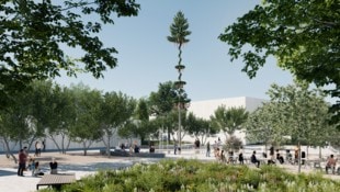 Ein eigener Dorfplatz soll in dem neuen Quartier geschaffen werden. (Bild: Thalmeier Architekt-D/D-Landschaftsplanung)