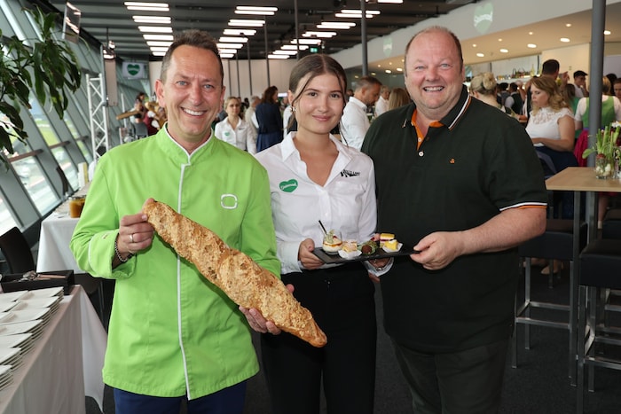 Verkostung: Backprofi Christan Ofner (l.) mit Hans Windisch.