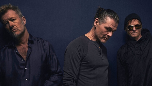 a-ha-Sänger Morten Harket (Mitte) mit seinen Bandmitgliedern