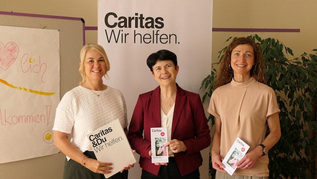 Michaela Huber, Elisabeth Rathgeb und Gertraud Holzer (v.li.) helfen in der Not.